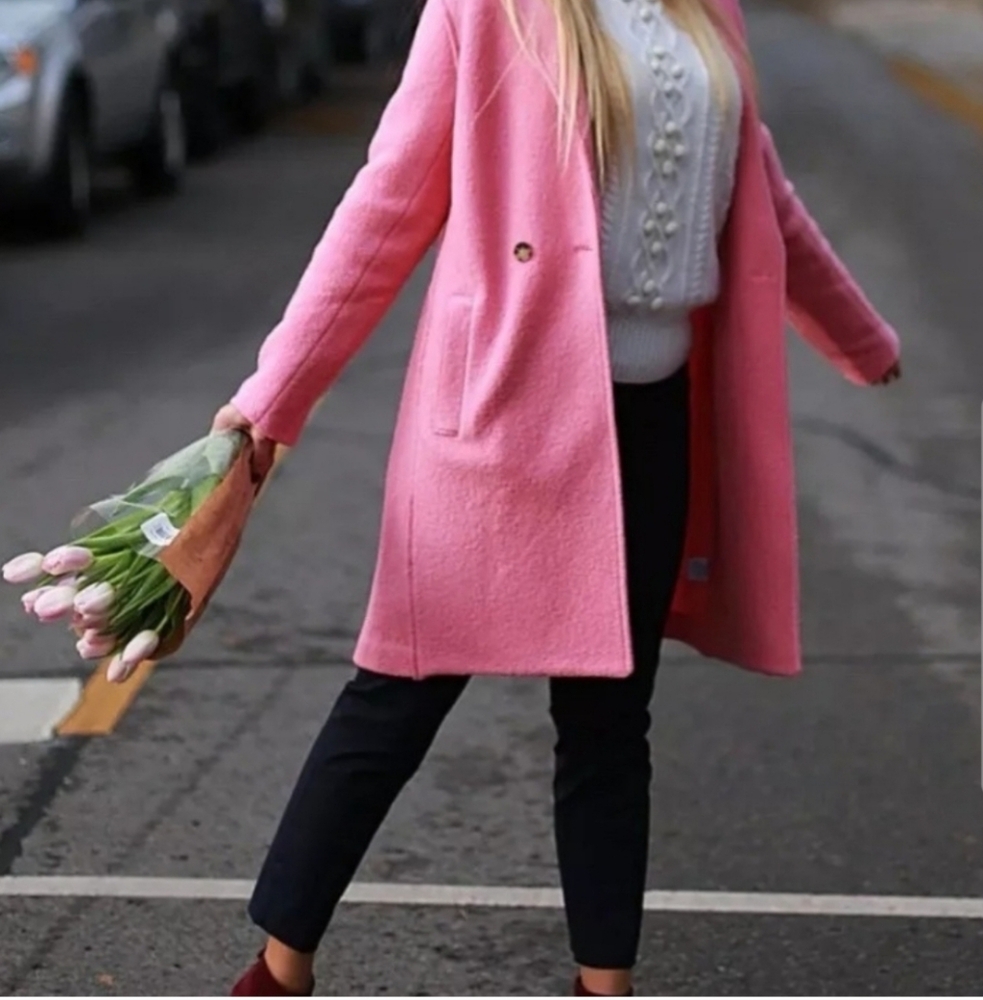 J.Crew Daphne Boiled Wool Coat NEW 4P Topcoat Business Barbie Travel - Picture 3 of 16